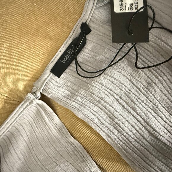 Bobi Black Sleeveless Maxi Dress Small Grey V-Neck - Picture 11 of 11